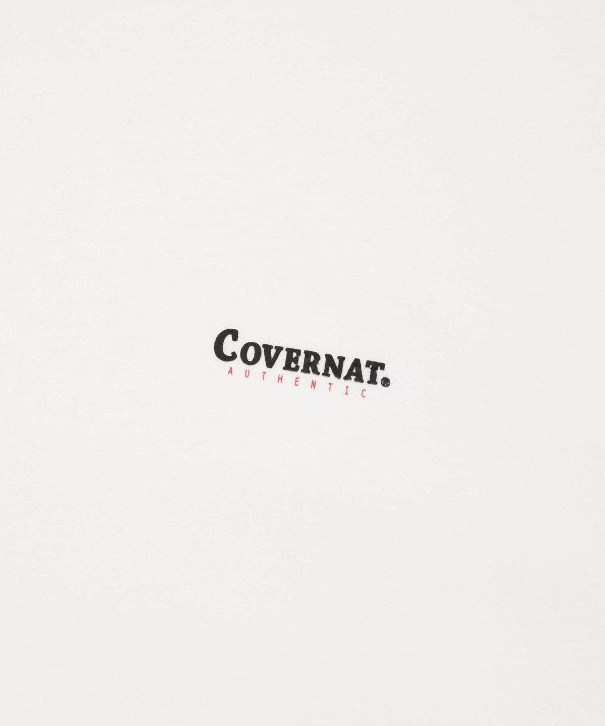 커버낫(COVERNAT) 스몰 어센틱 로고 티셔츠 화이트