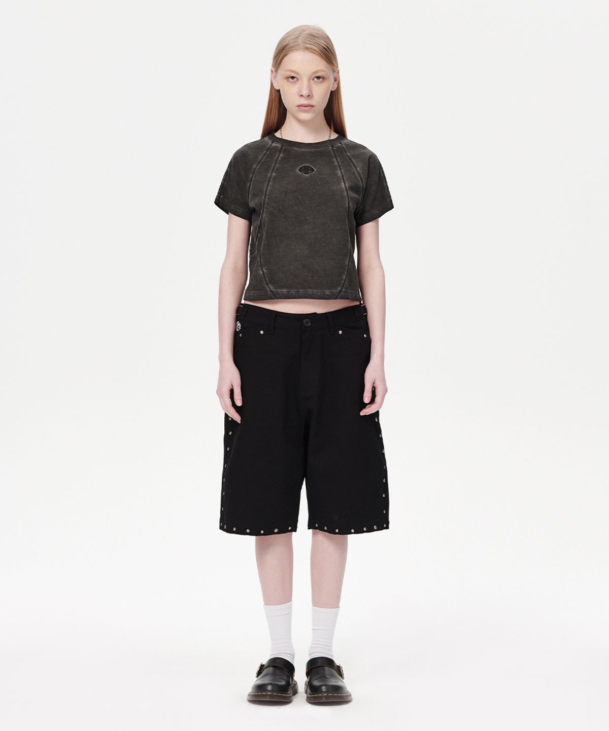 마하그리드(MAHAGRID) STUD BERMUDA CHINO SHORT BLACK(MG2EMMPA61A)