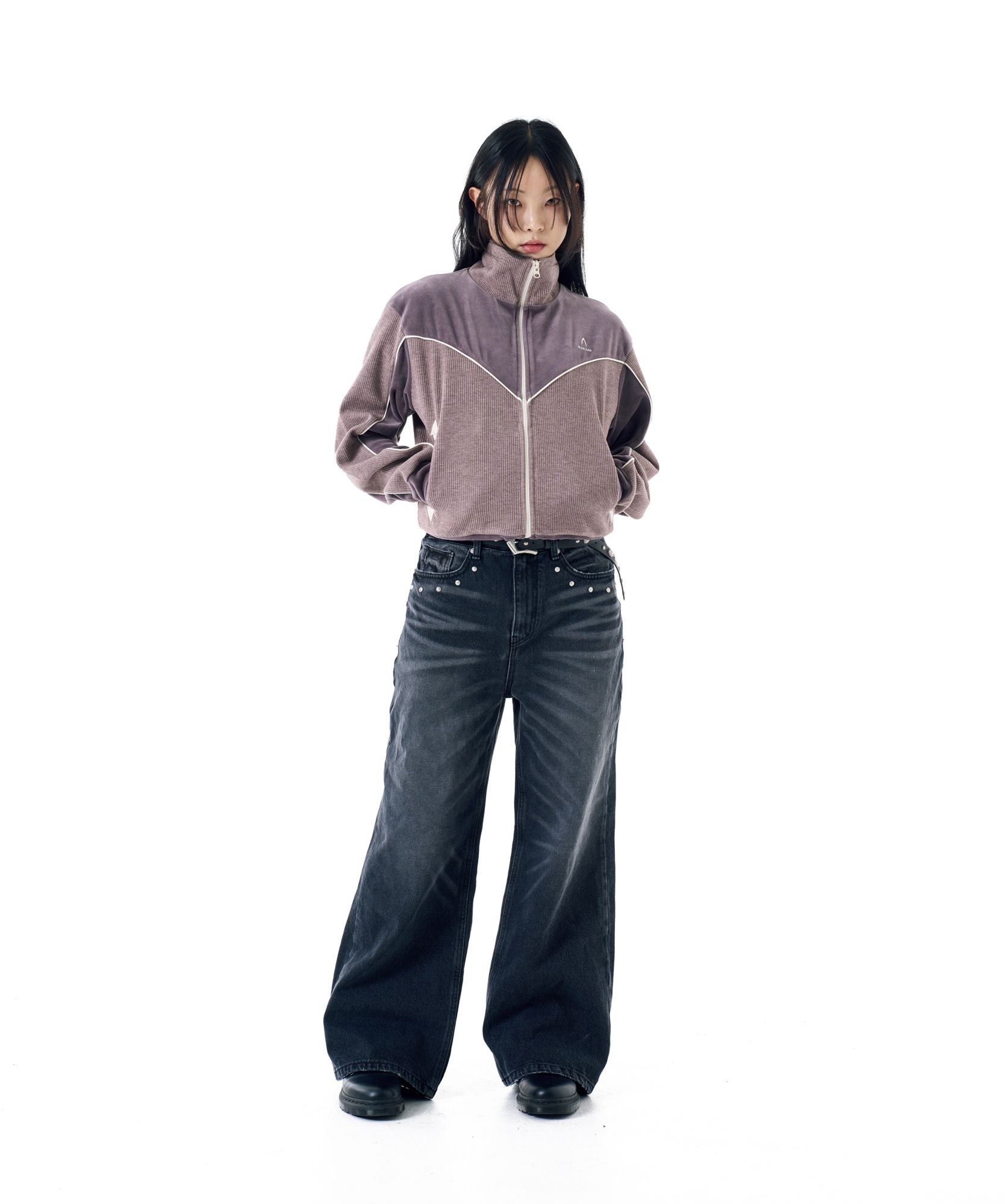 【AAKAM】Multi Studded Denim Pants 3colors MUSINSA公式 | AAKAM Multi Studded Denim Pants (Brown)