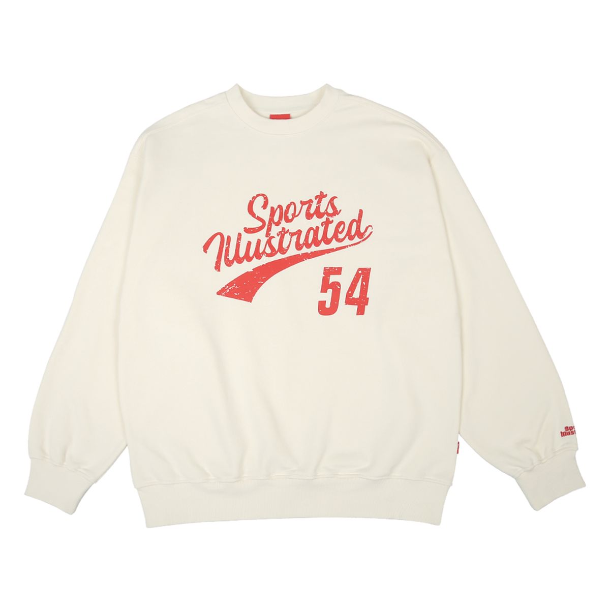 스포츠 일러스트레이티드(SPORTS ILLUSTRATED) BASKETBALL CURSIVE LOGO SWEAT SHIRT (IVORY)