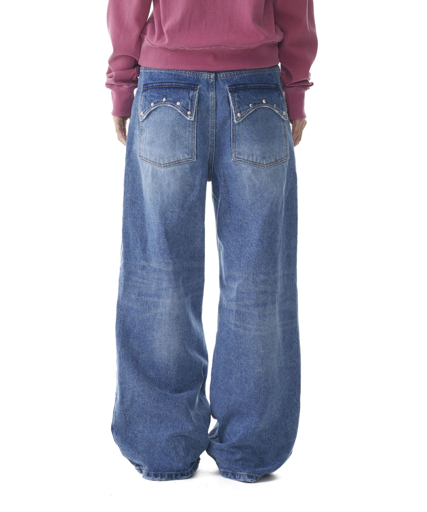 ★AAKAM★ Multi Studded Denim Pants MUSINSA | AAKAM Multi Studded Denim Pants (Blue)