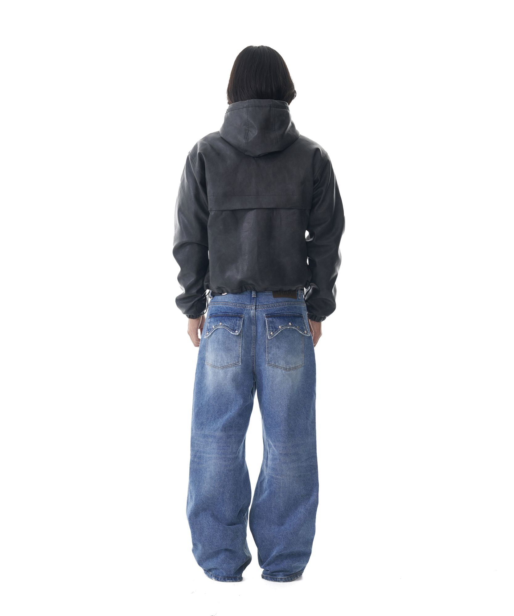 MUSINSA | AAKAM Multi Studded Denim Pants (Blue)