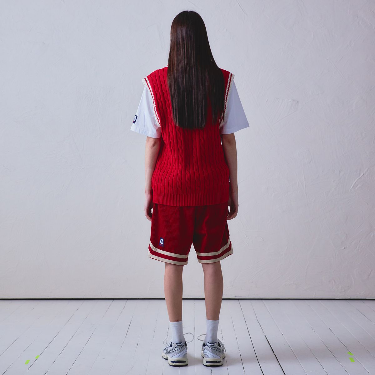 스포츠 일러스트레이티드(SPORTS ILLUSTRATED) BASKETBALL JERSEY KNIT VEST (RED)