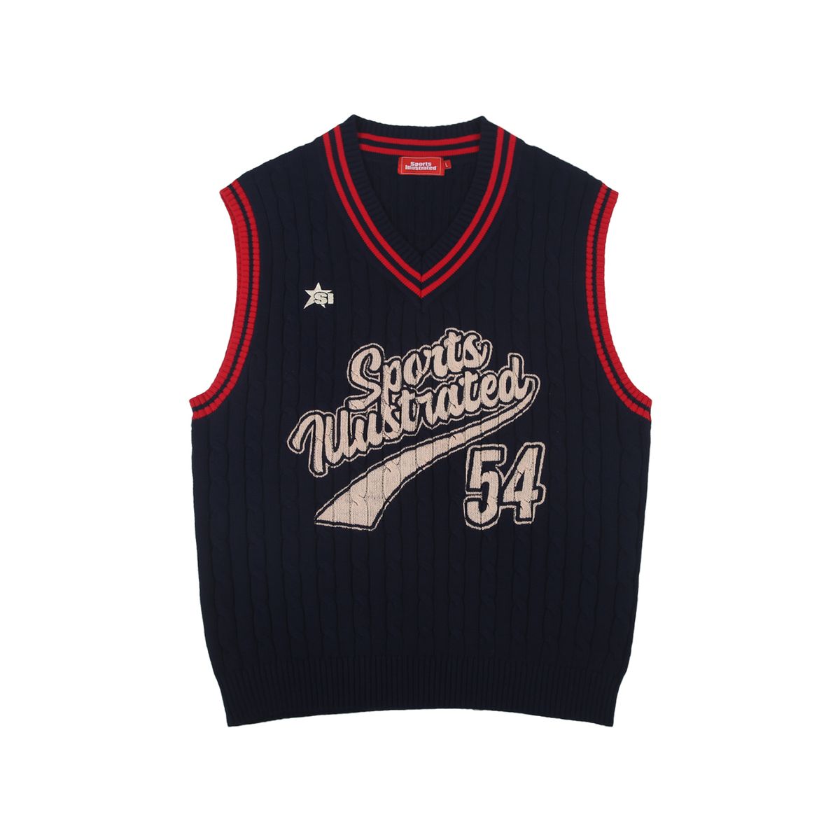 스포츠 일러스트레이티드(SPORTS ILLUSTRATED) BASKETBALL JERSEY KNIT VEST (NAVY)