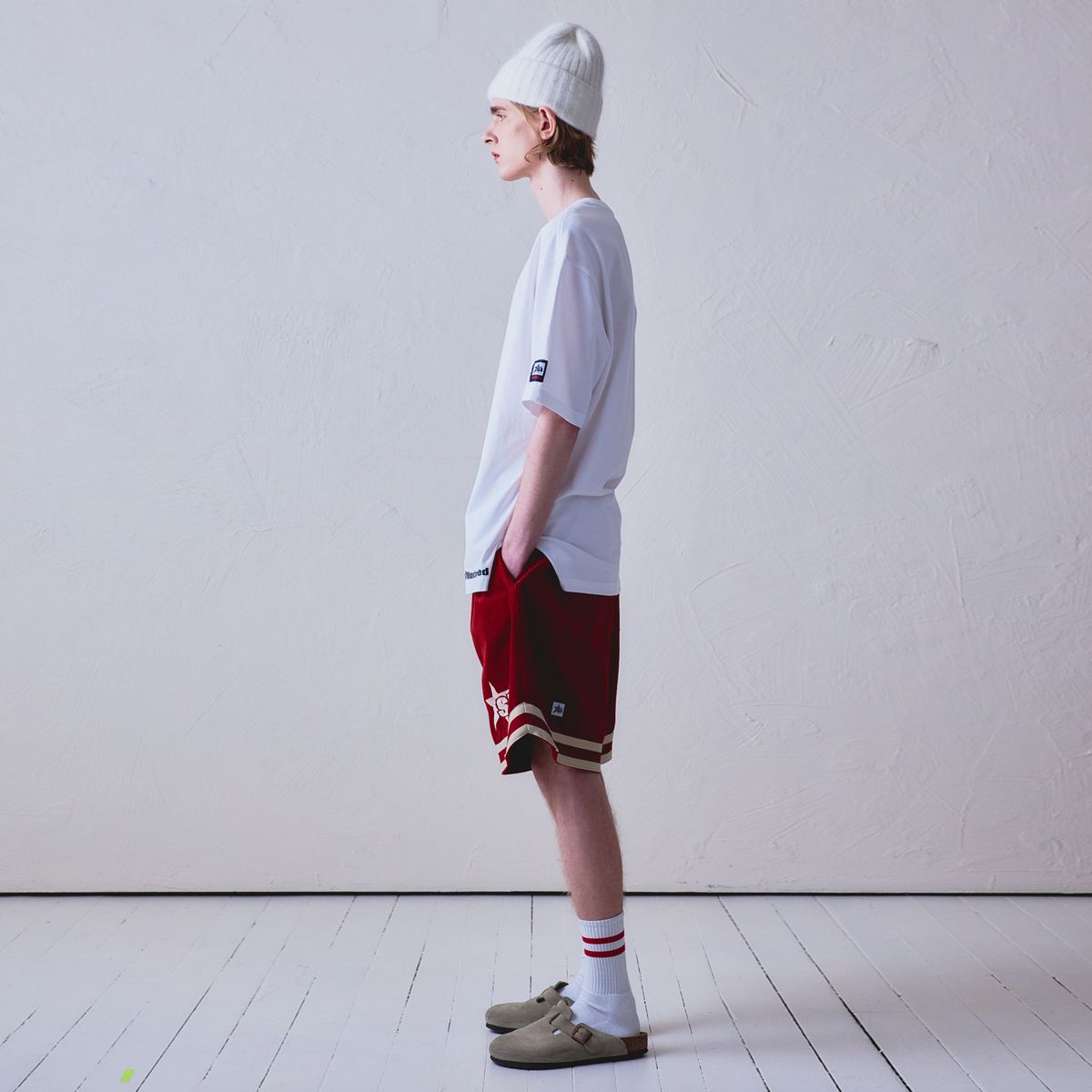 스포츠 일러스트레이티드(SPORTS ILLUSTRATED) BASKETBALL LAYERED HALF SLEEVE (WHITE)