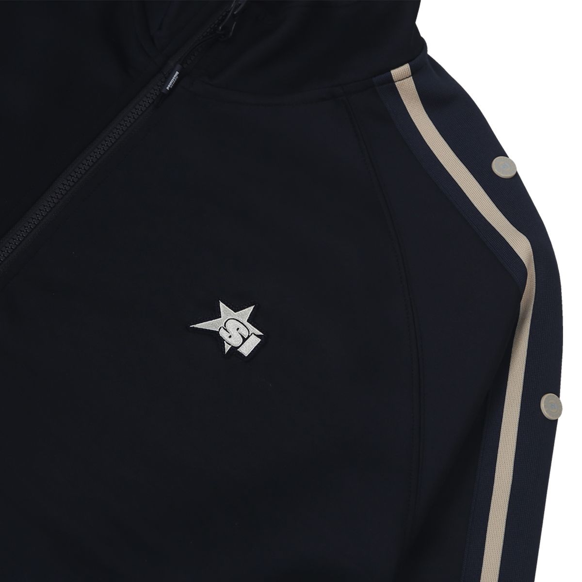 스포츠 일러스트레이티드(SPORTS ILLUSTRATED) BASKETBALL SIDE BUTTON TRACK TOP (NAVY)