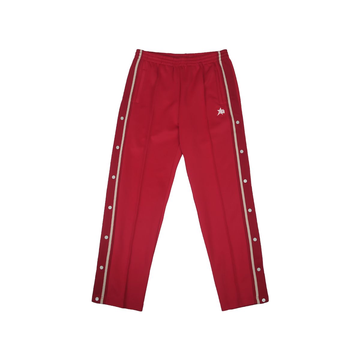 스포츠 일러스트레이티드(SPORTS ILLUSTRATED) BASKETBALL SIDE BUTTON TRACK PANTS (RED)