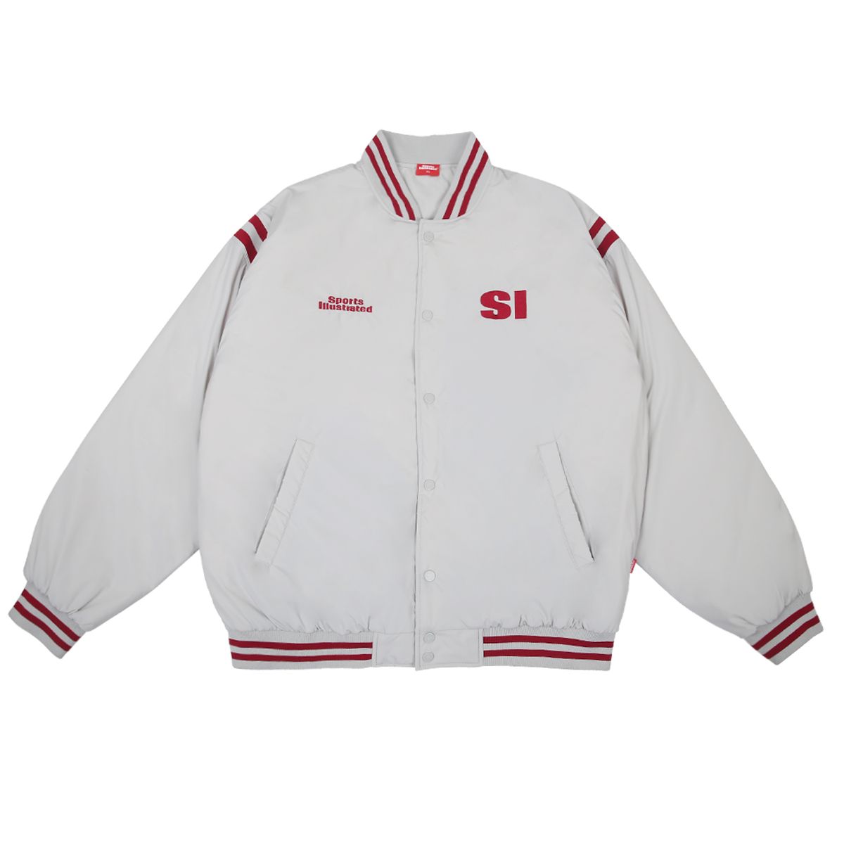 스포츠 일러스트레이티드(SPORTS ILLUSTRATED) BASKETBALL VARSITY JACKET (LIGHT GREY)
