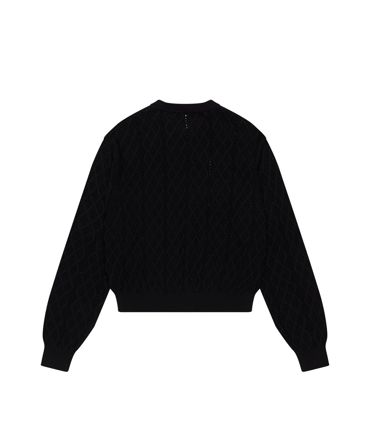 아캄(AAKAM) Mixed Pattern Cardigan (Black)