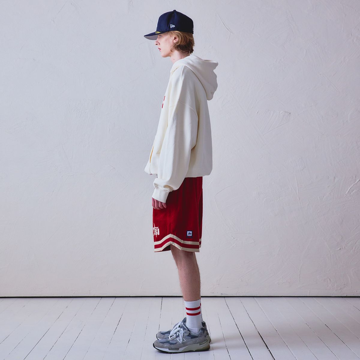스포츠 일러스트레이티드(SPORTS ILLUSTRATED) BASKETBALL CORDUROY HALF PANTS (RED)