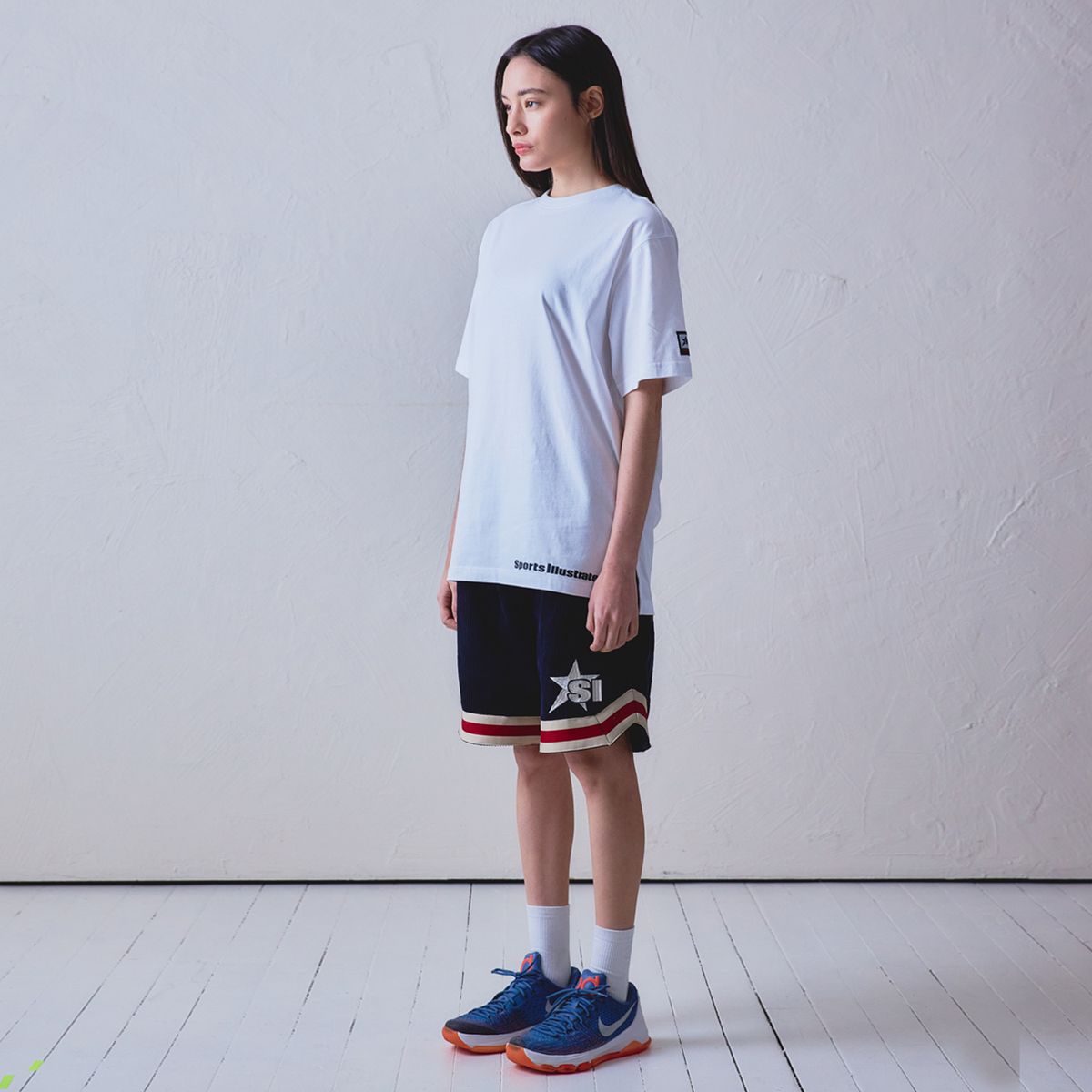 스포츠 일러스트레이티드(SPORTS ILLUSTRATED) BASKETBALL CORDUROY HALF PANTS (DARK NAVY)
