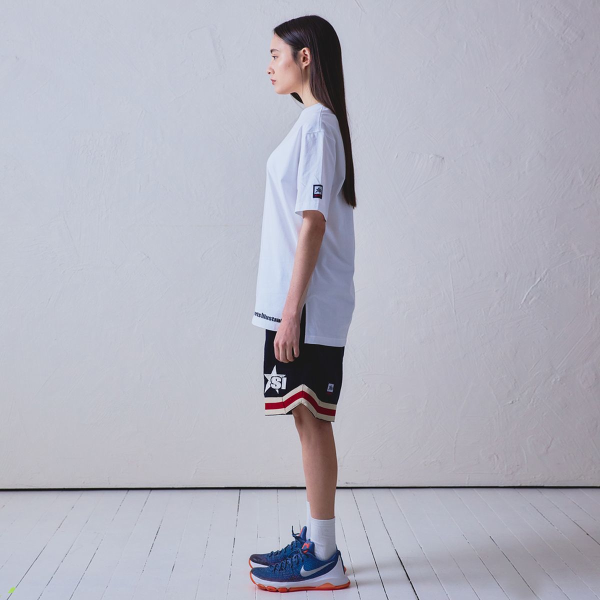 스포츠 일러스트레이티드(SPORTS ILLUSTRATED) BASKETBALL CORDUROY HALF PANTS (DARK NAVY)