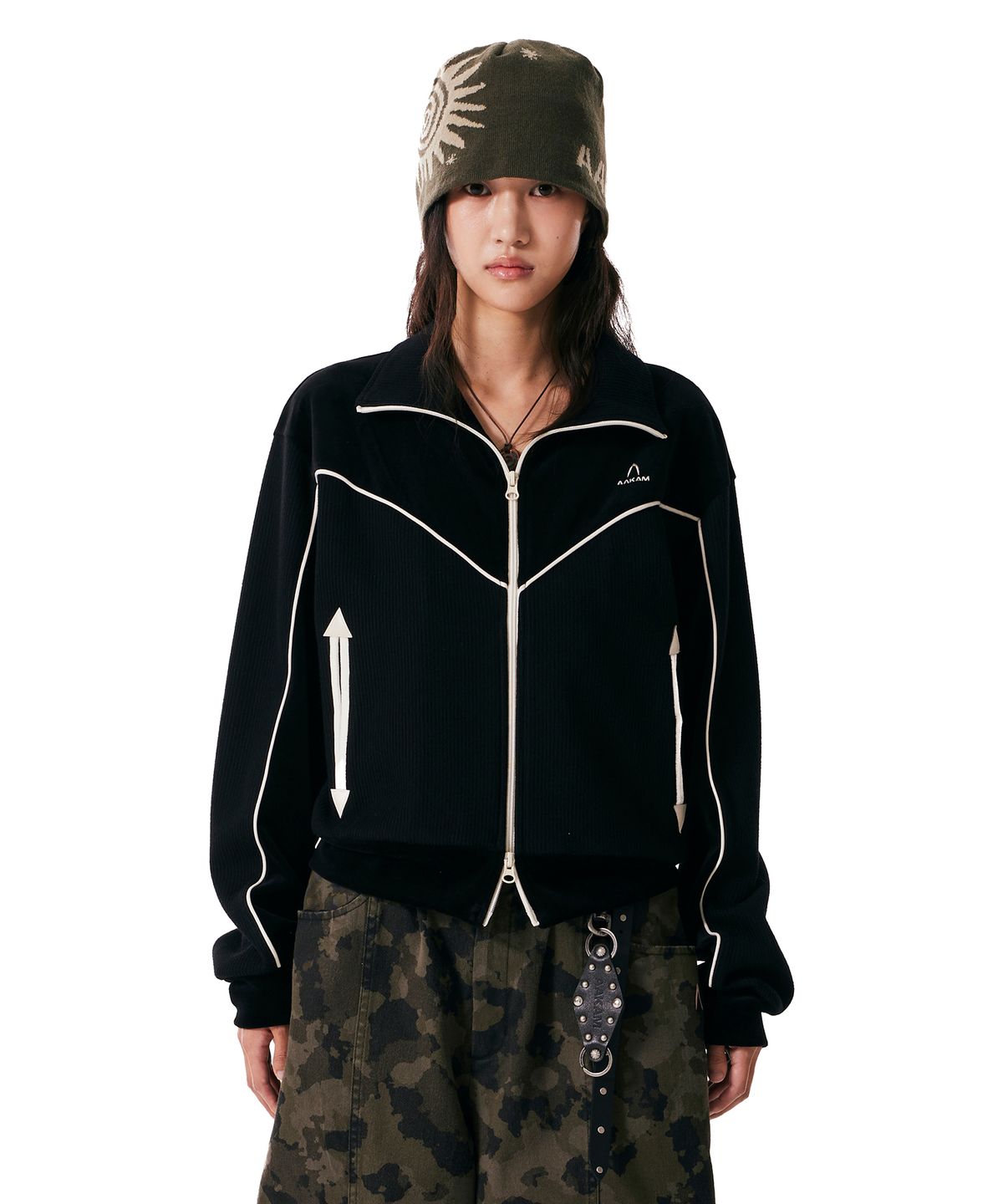 아캄(AAKAM) Western Piping Track Jacket (Black)
