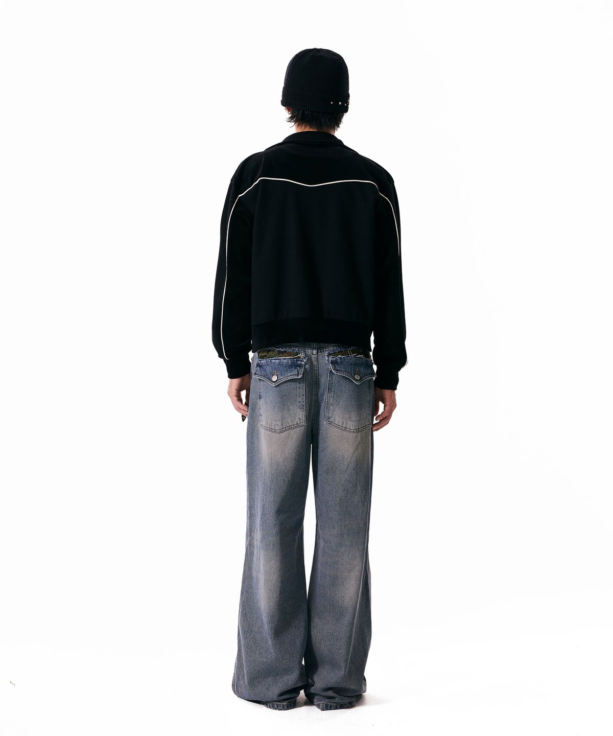 아캄(AAKAM) Western Piping Track Jacket (Black)