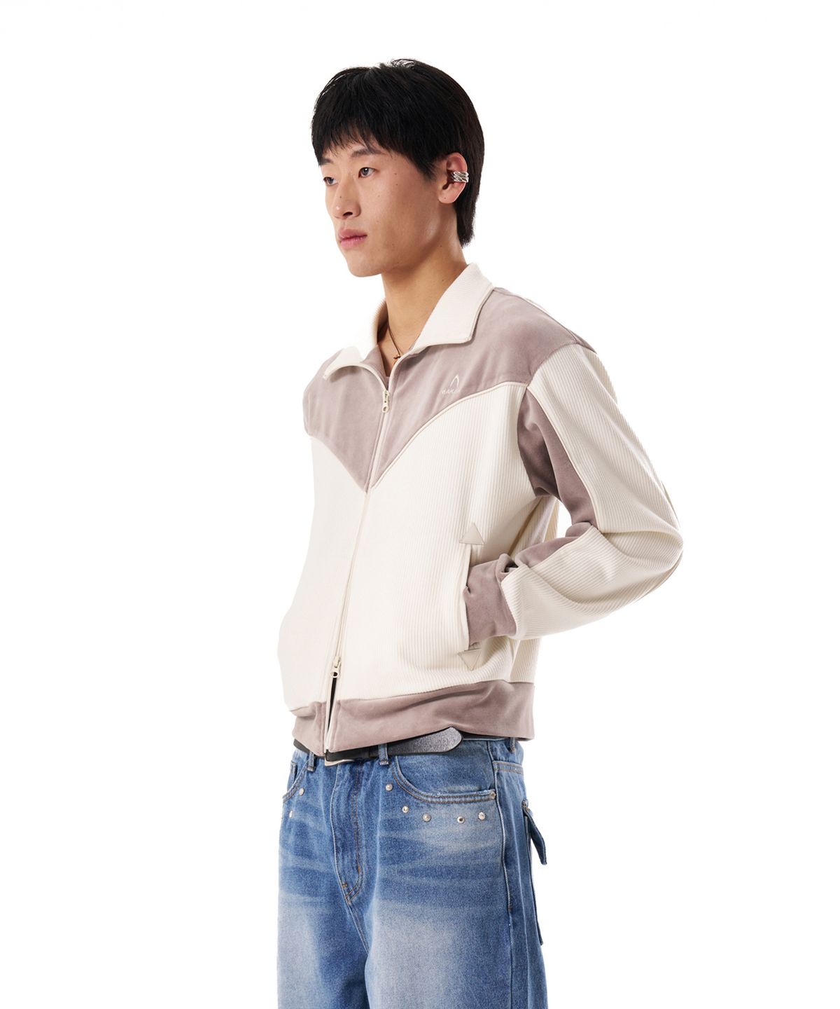 아캄(AAKAM) Western Piping Track Jacket (Beige)