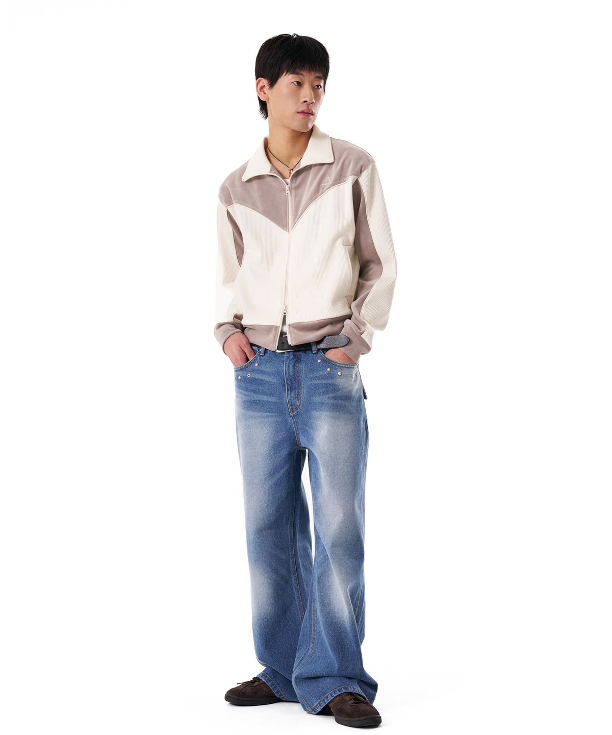 아캄(AAKAM) Western Piping Track Jacket (Beige)