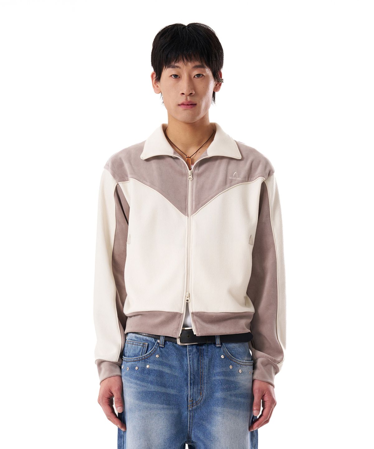 아캄(AAKAM) Western Piping Track Jacket (Beige)