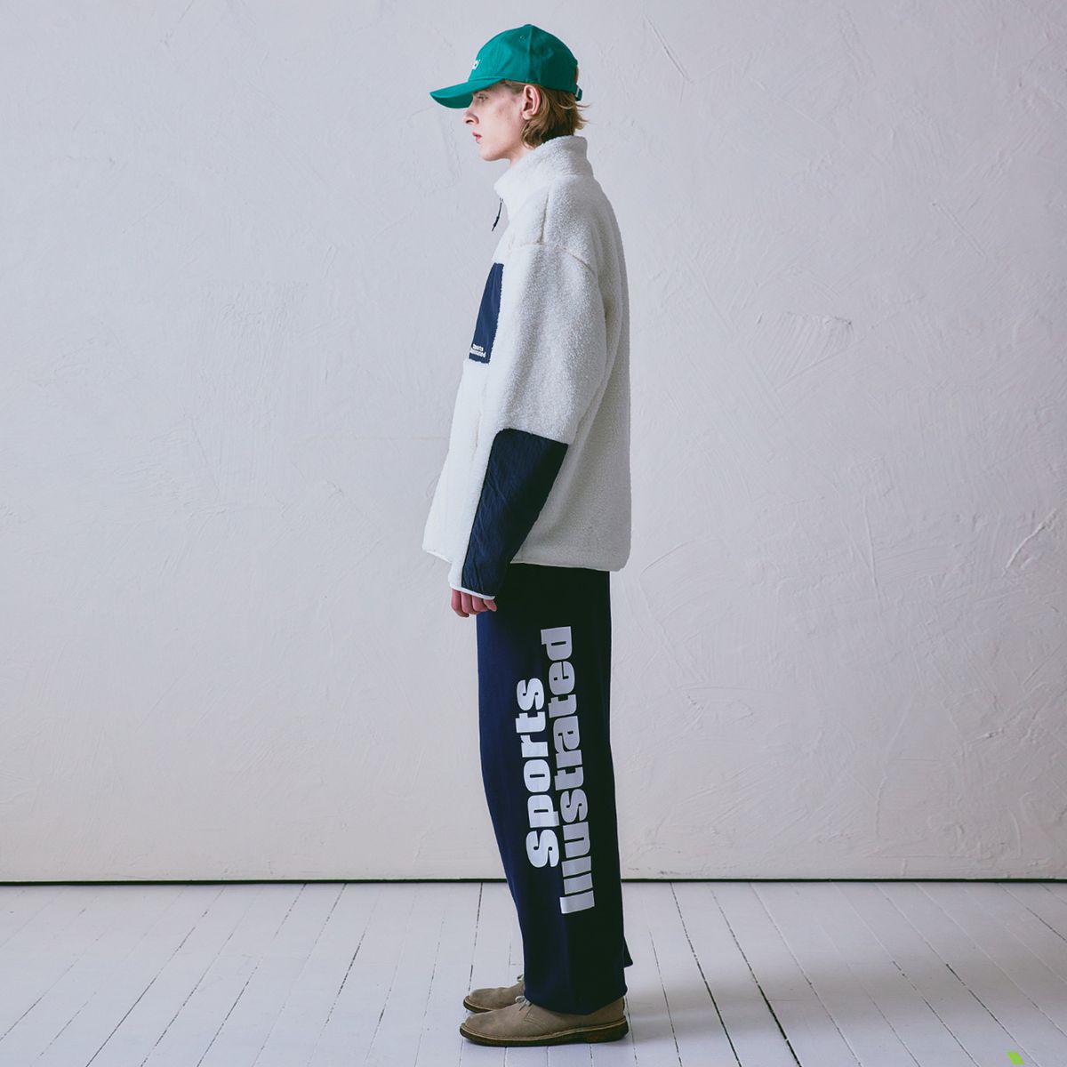 스포츠 일러스트레이티드(SPORTS ILLUSTRATED) BASKETBALL OUTDOOR FLEECE JACKET (IVORY)