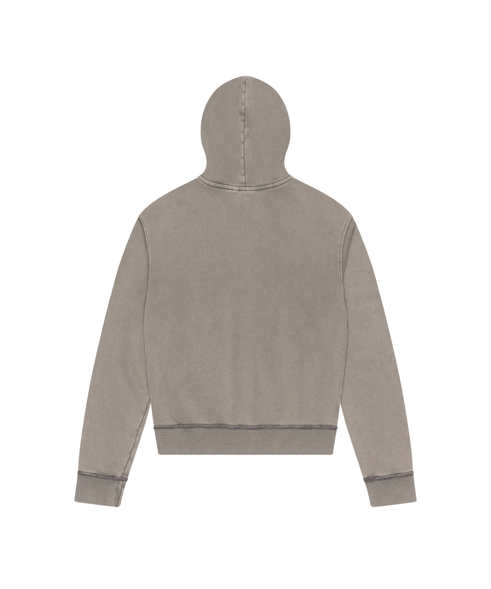 MUSINSA | AAKAM Washed Logo Zip-Up Hoodie (Khaki)