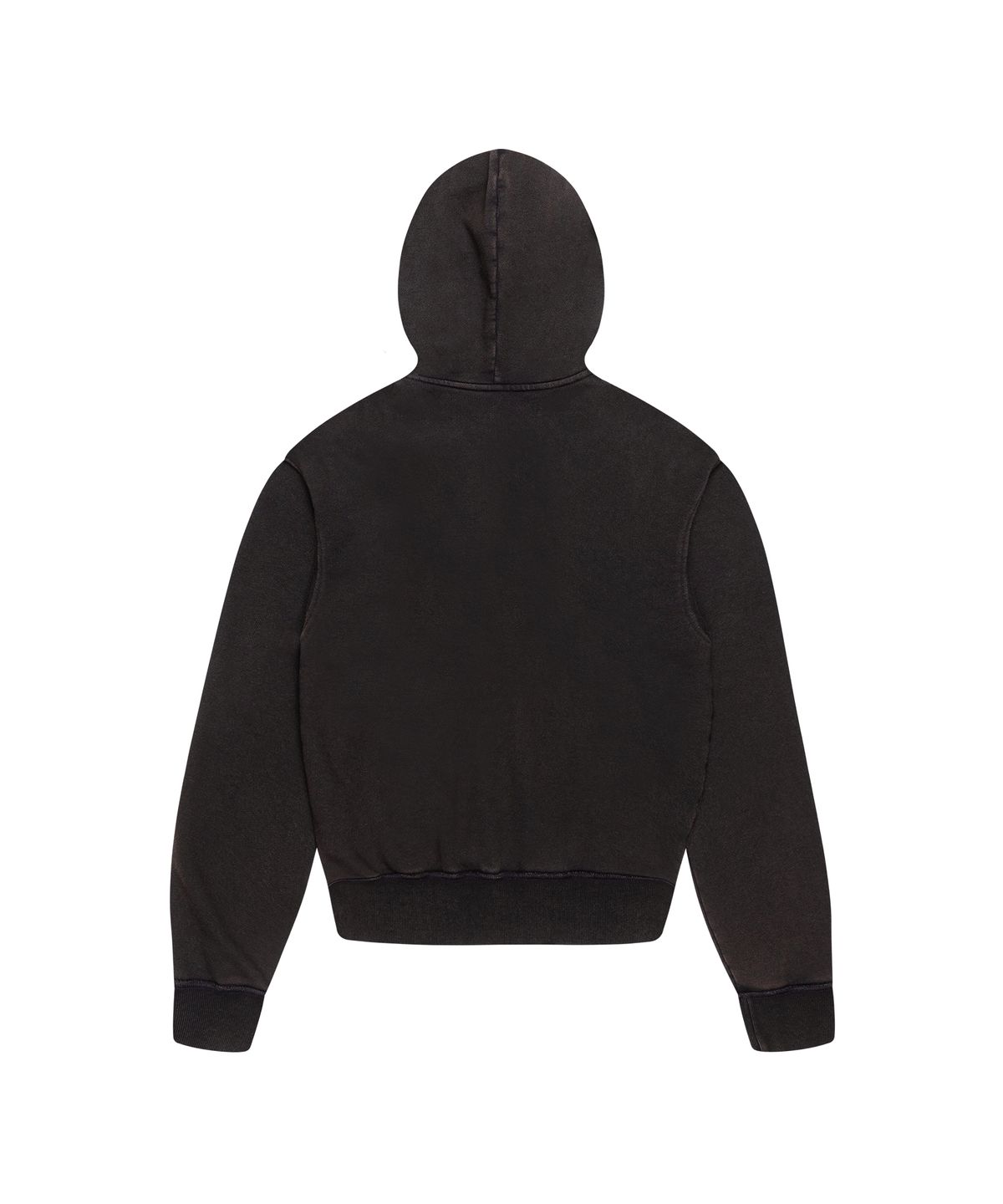 아캄(AAKAM) Washed Logo Zip-Up Hoodie (Black)