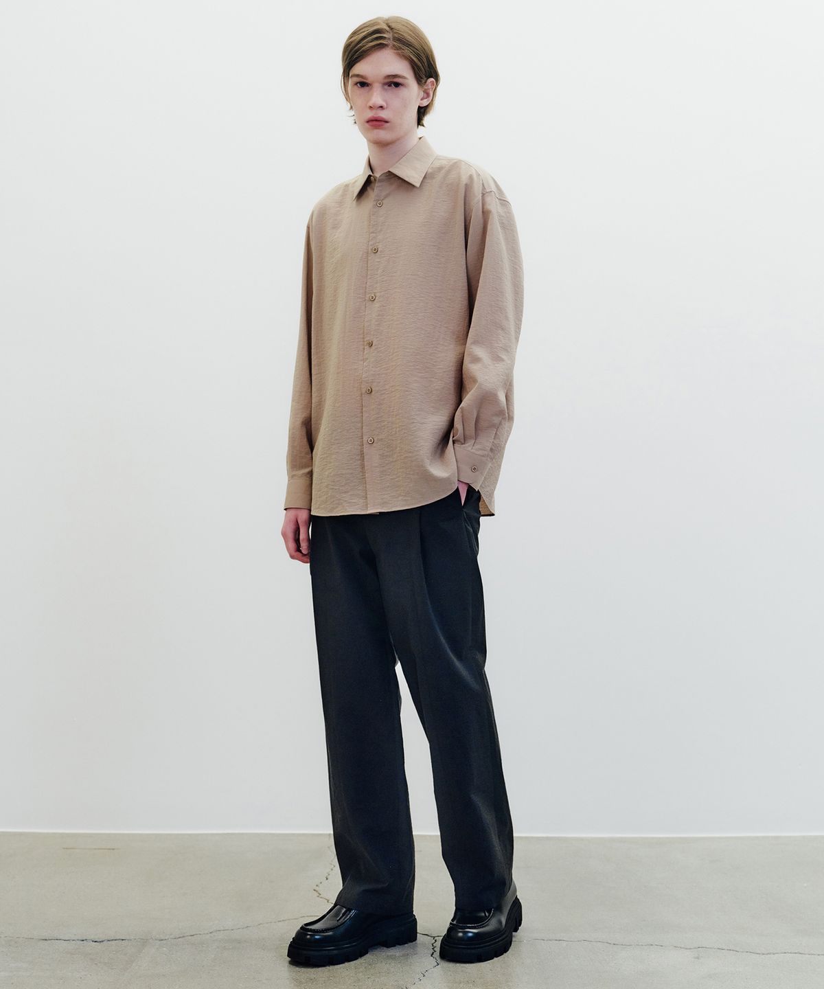 마인드브릿지(MINDBRIDGE) [COUTURE]오버핏셔츠 - 2color MYWS3170