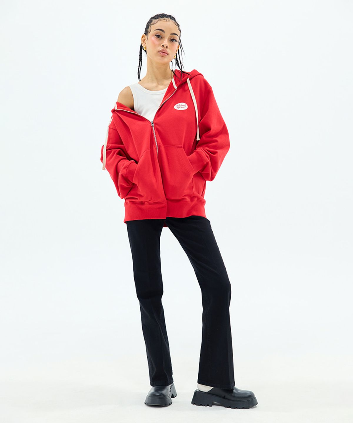 프로-스펙스(PRO-SPECS) CLASSIC ZIP UP HOODIE REDE