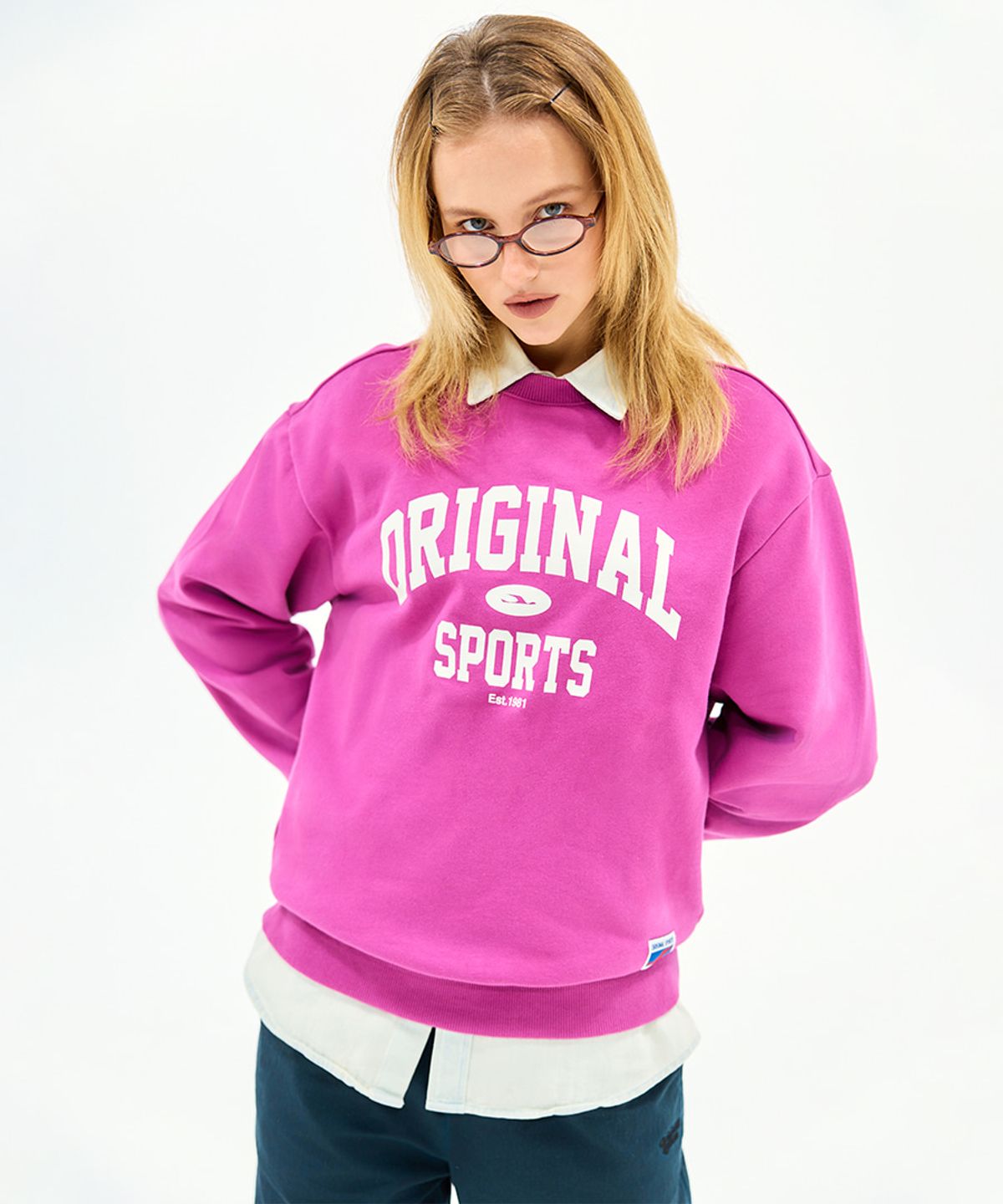 프로-스펙스(PRO-SPECS) BIG LOGO CREWNECK PINK