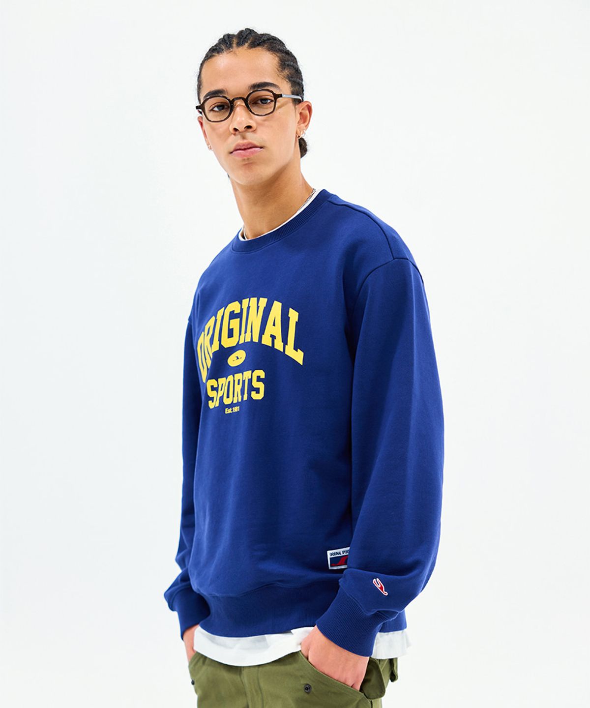 프로-스펙스(PRO-SPECS) BIG LOGO CREWNECK BLUE