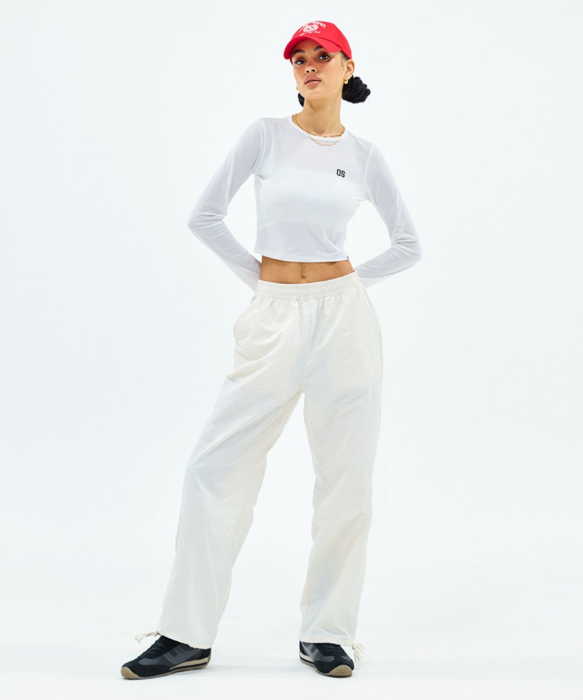 프로-스펙스(PRO-SPECS) W LINE PONIT MESH LONG SLEEVE WHTE