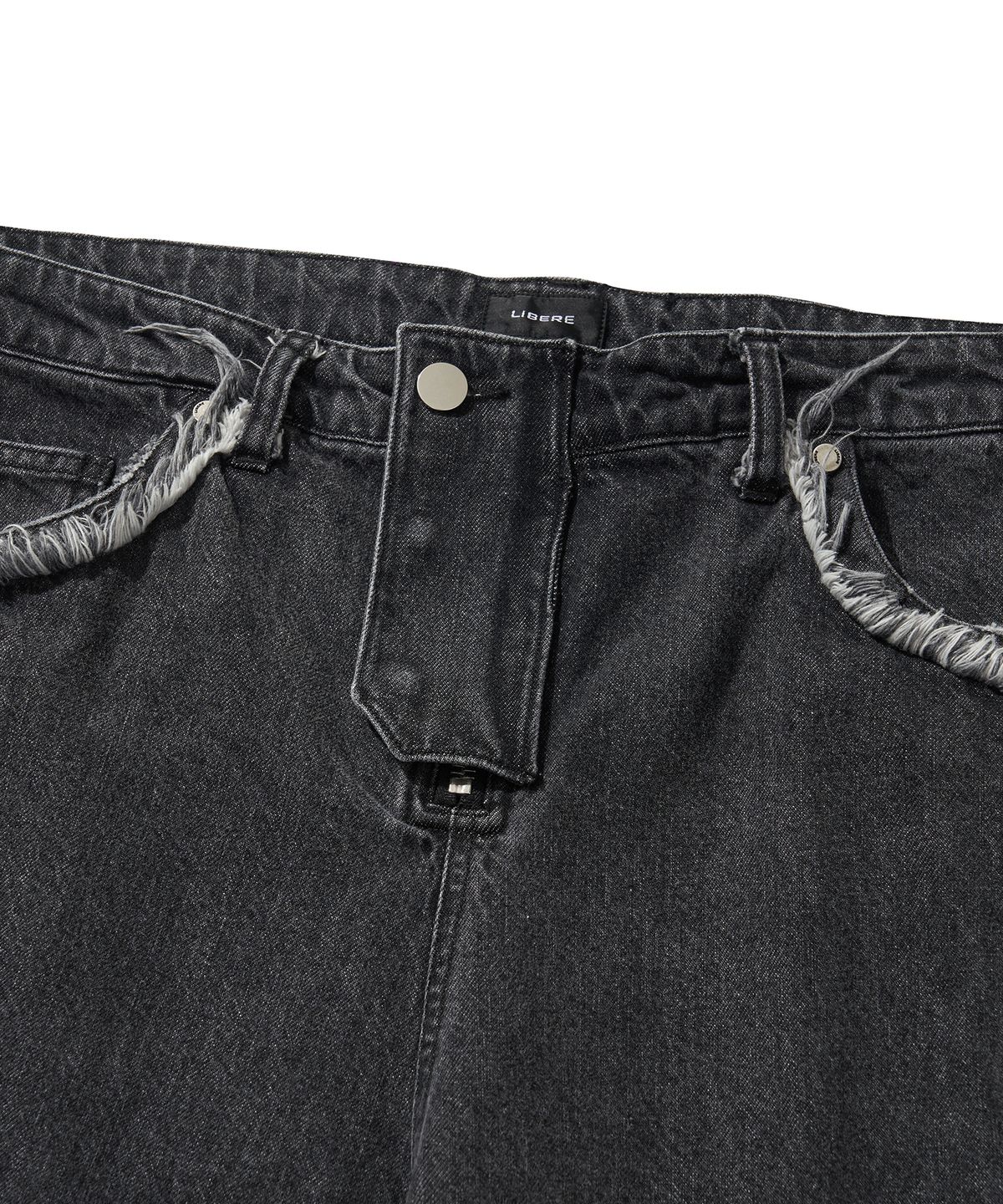 리베레(LIBERE) DENIM BIKER BAGGY PANTS / BLACK