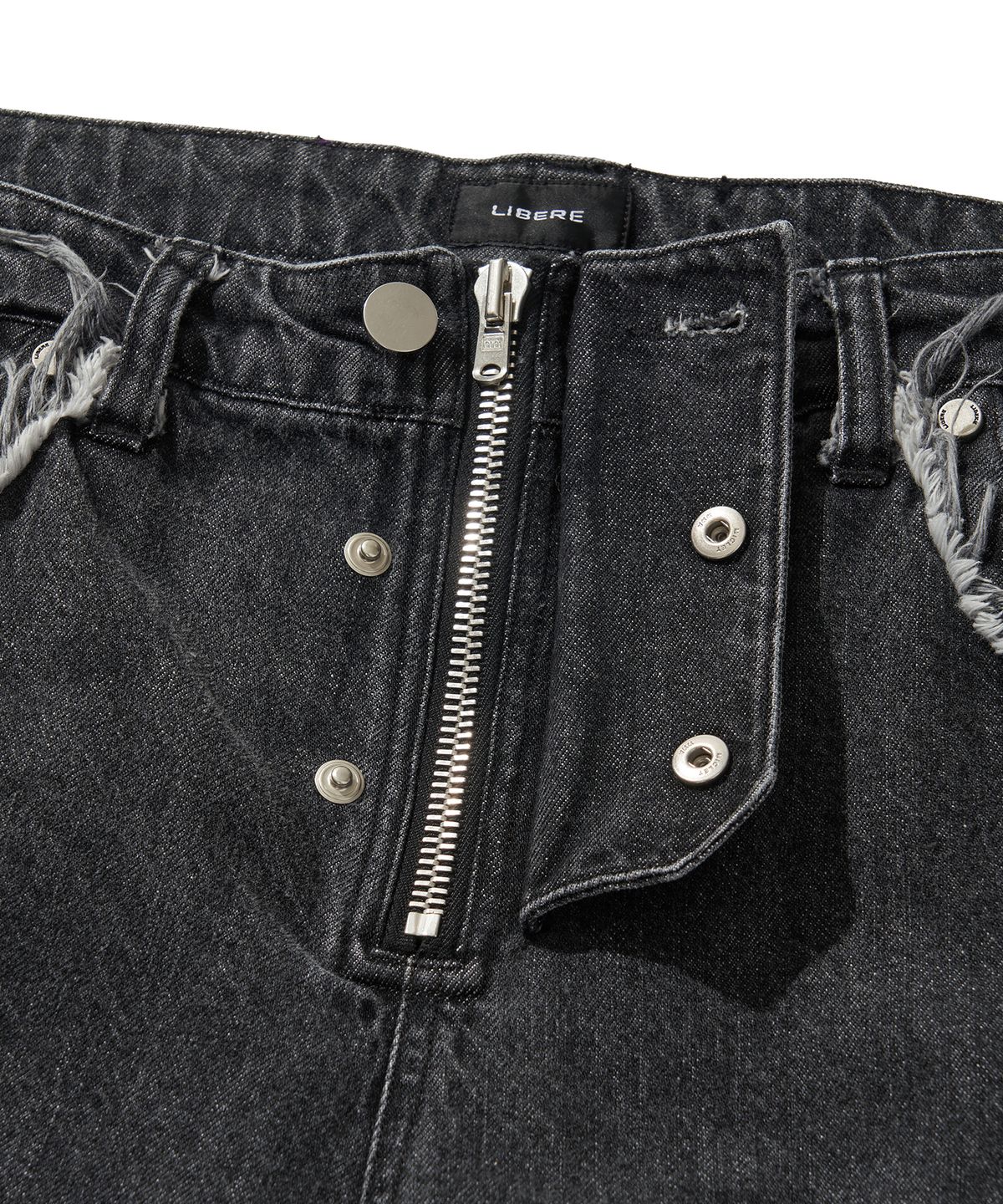 리베레(LIBERE) DENIM BIKER BAGGY PANTS / BLACK