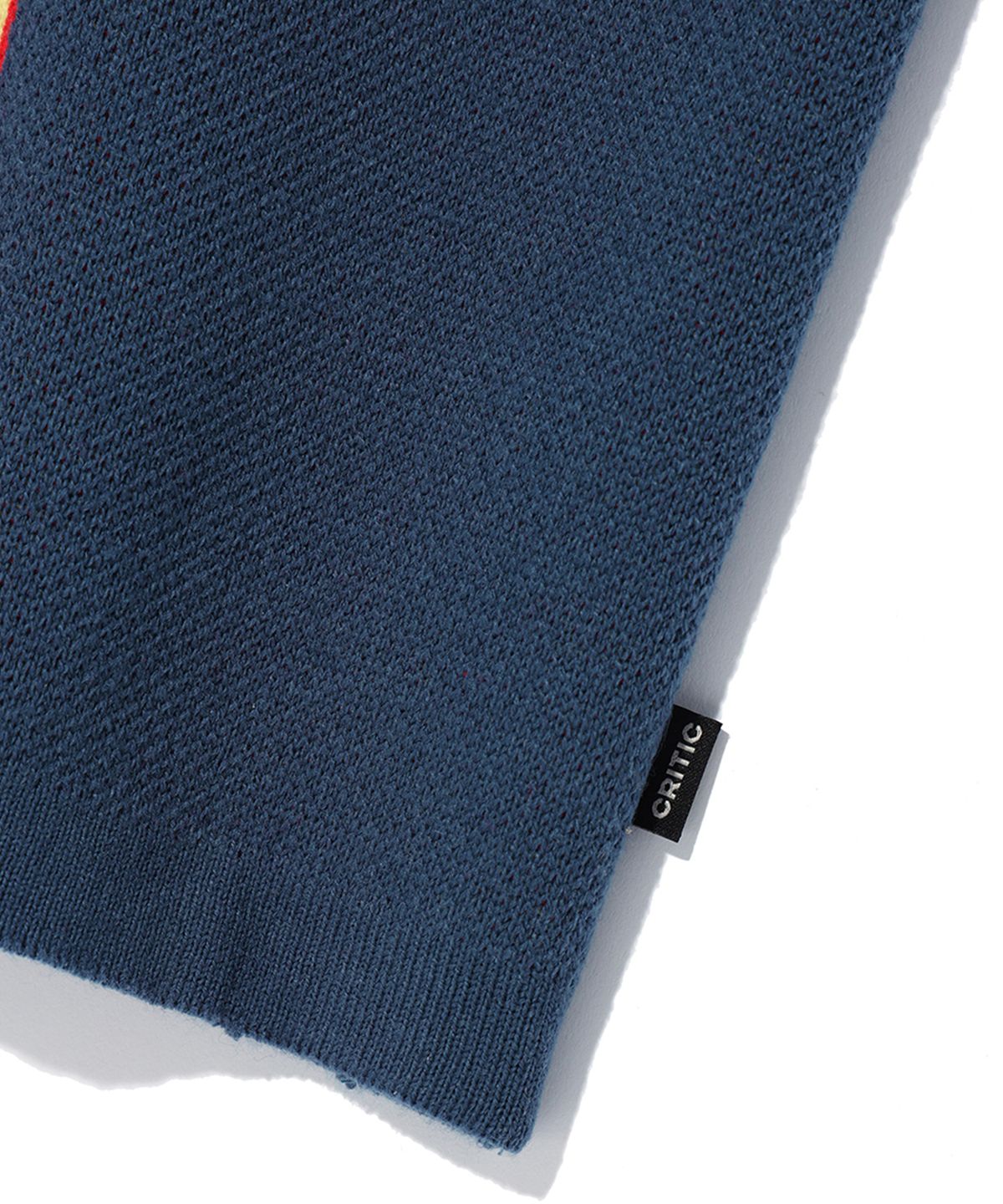 크리틱(CRITIC) HALF WORMHOLE KNIT ZIP-UP BLUE