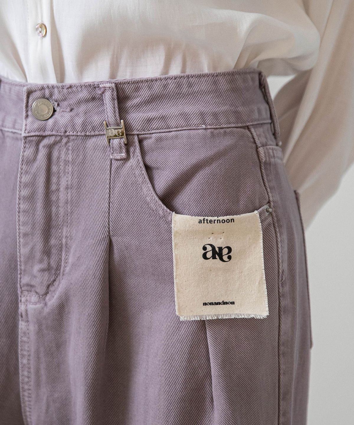 논앤논(NON AND NON) TWO PINTUCK WIDE DENIM PANTS_NSDP436 (Purple)
