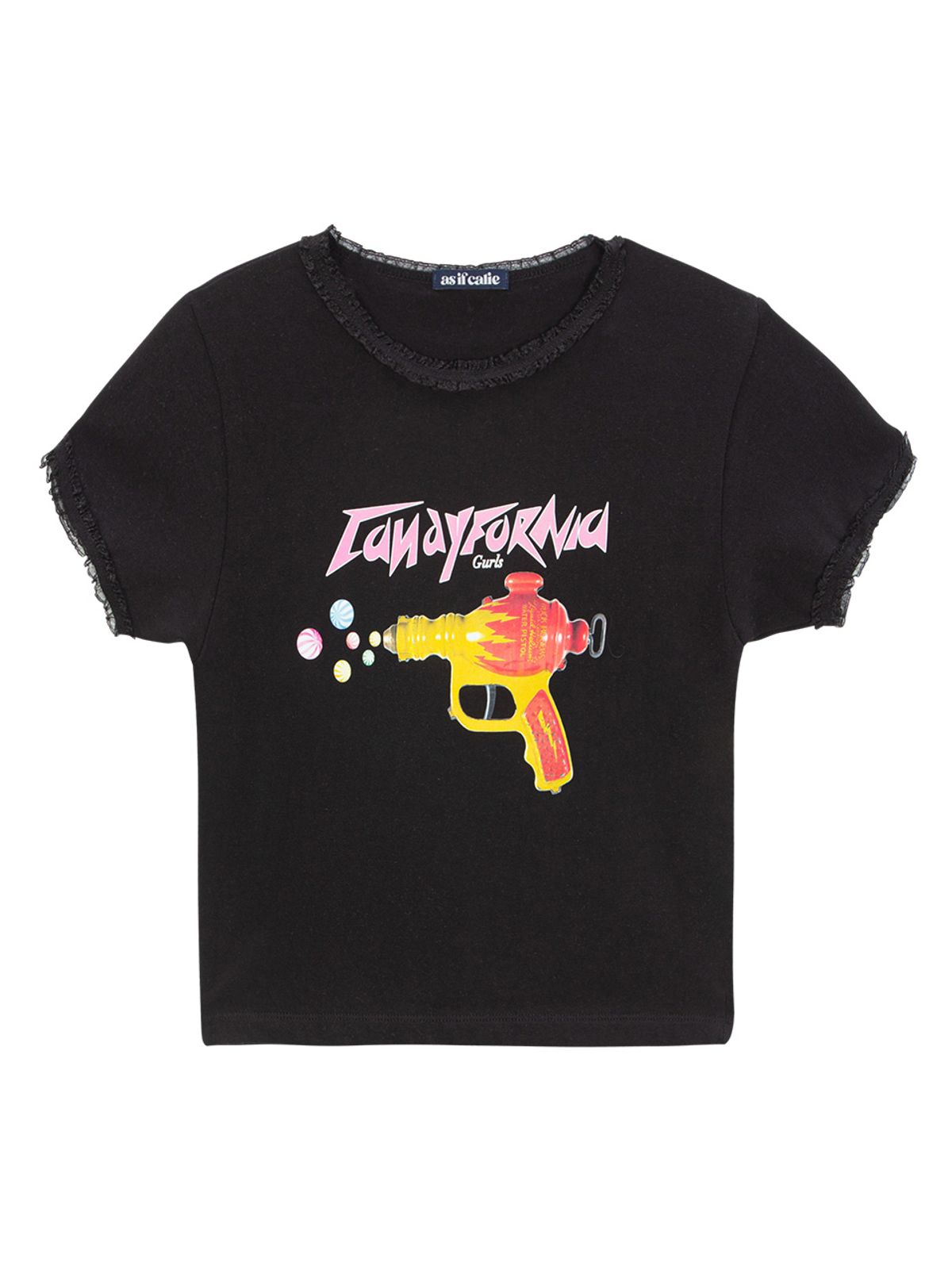 에즈이프 캘리(ASIF CALIE) TOY GUN T-SHIRT BLACK