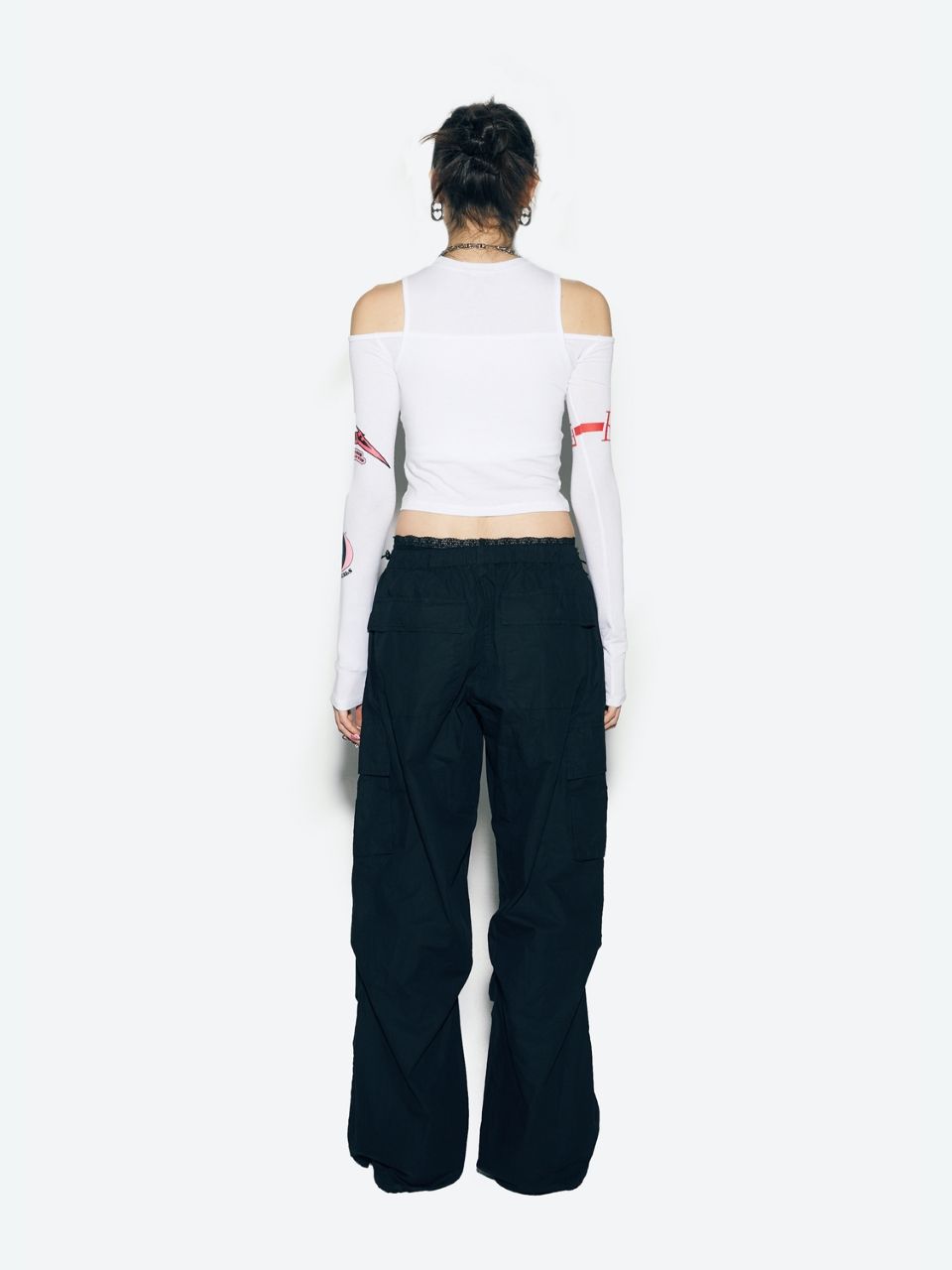 MUSINSA | ASIF CALIE CANDYFORNIA CUT OUT LONG SLEEVE WHITE
