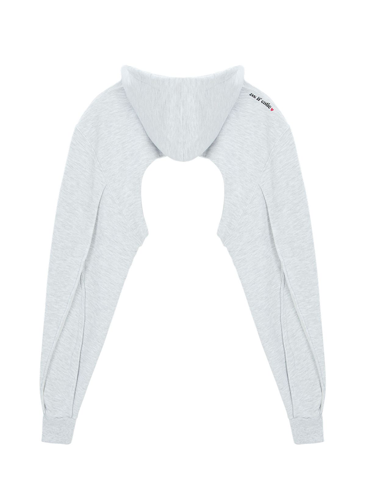 에즈이프 캘리(ASIF CALIE) GURLS CROP HOODIE WHITEMELANGE