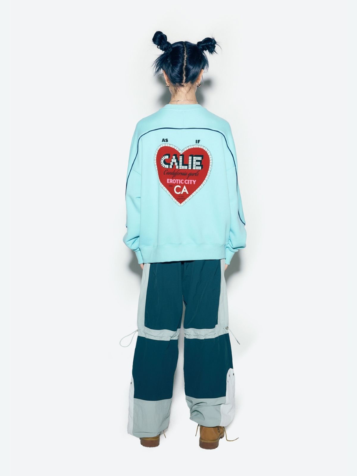 에즈이프 캘리(ASIF CALIE) COLOR BLOCK NYLON TRACK PANTS MINT