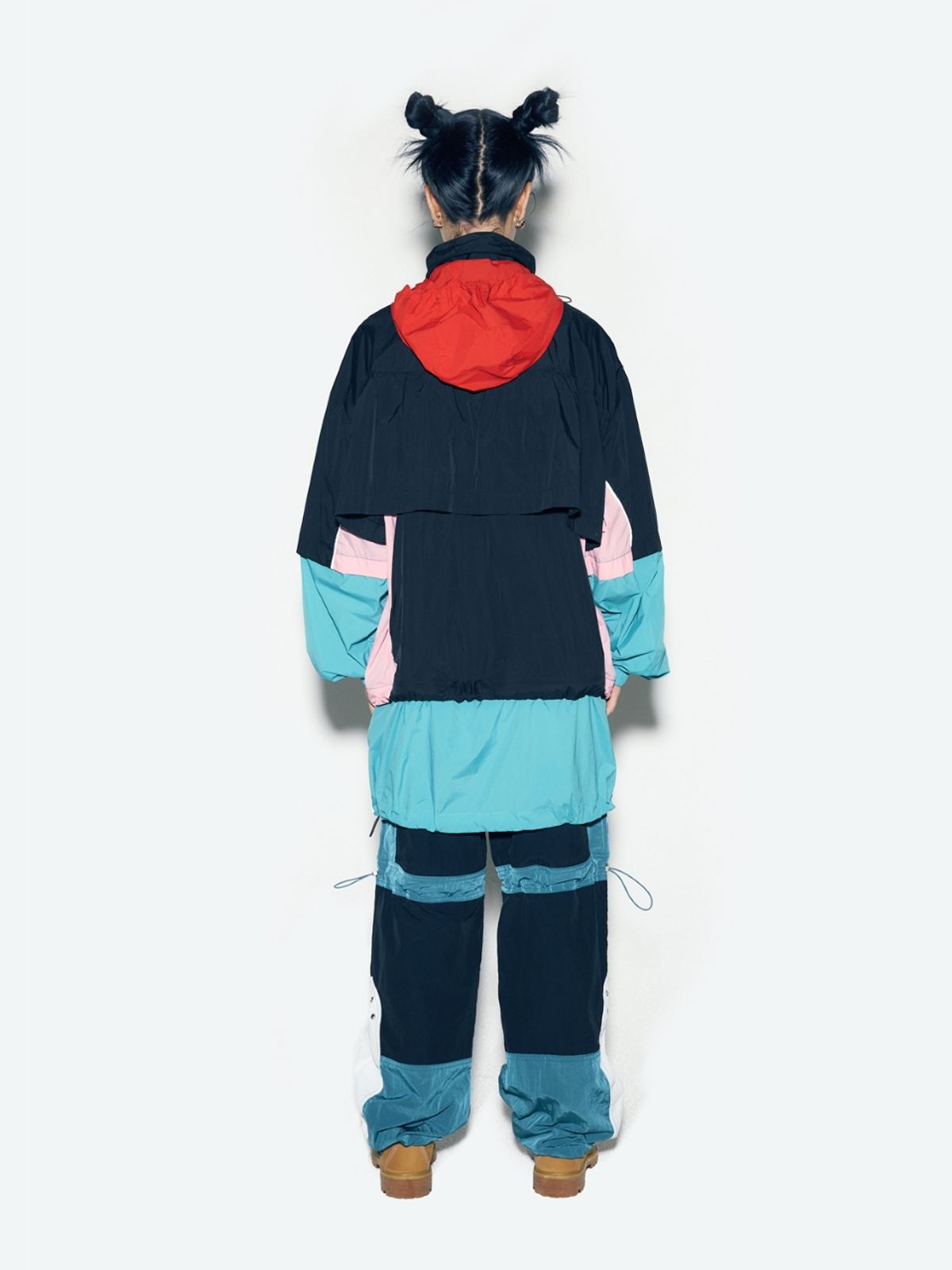 에즈이프 캘리(ASIF CALIE) COLOR BLOCK NYLON TRACK PANTS BLUE