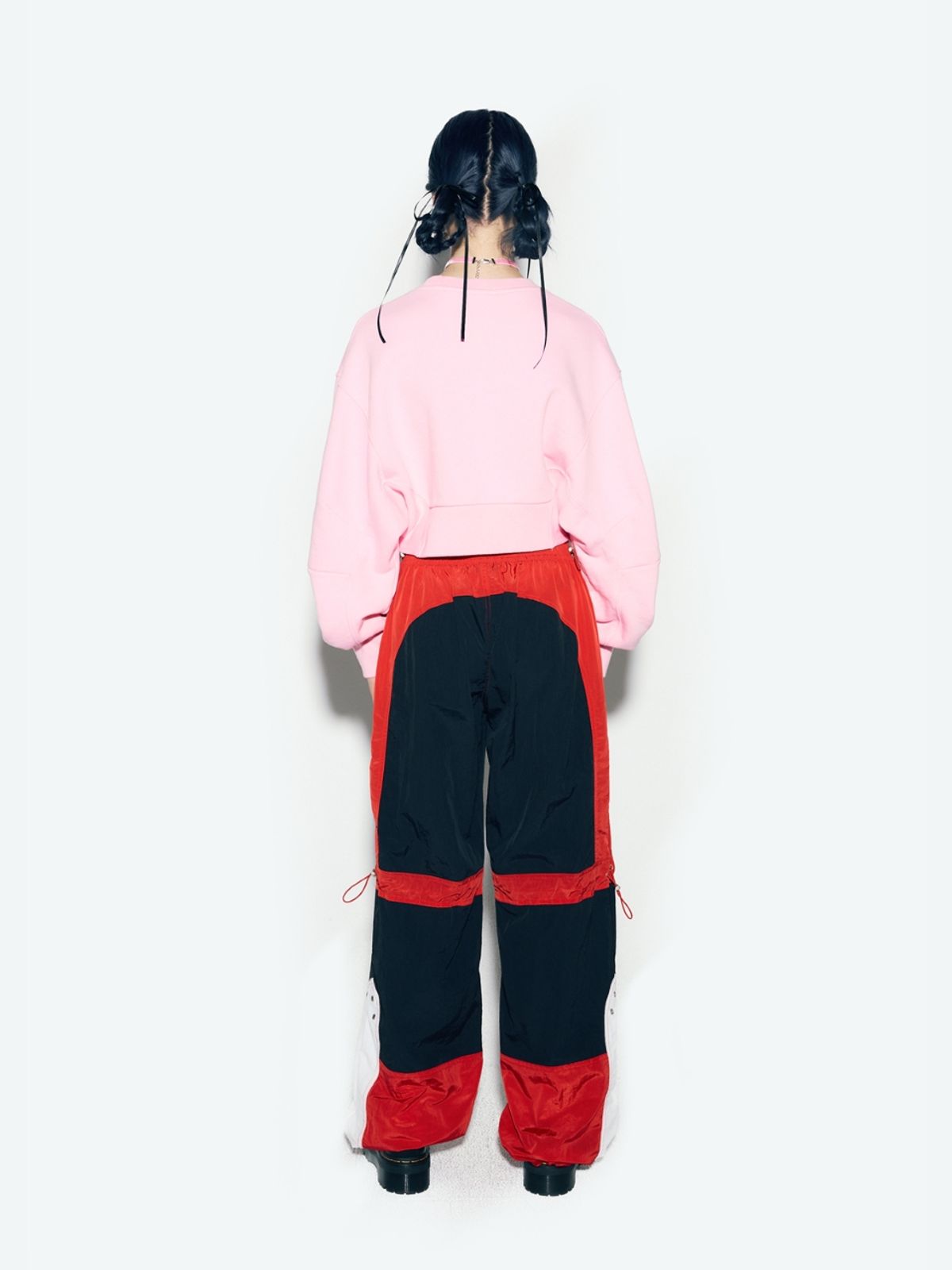 에즈이프 캘리(ASIF CALIE) COLOR BLOCK NYLON TRACK PANTS RED