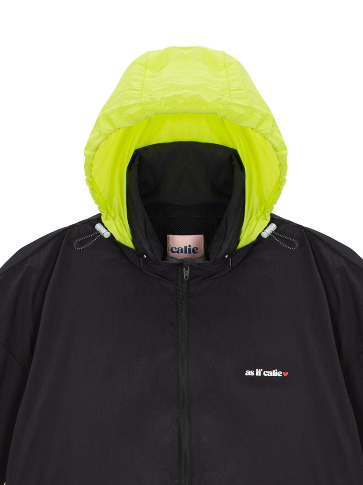 에즈이프 캘리(ASIF CALIE) COLOR BLOCK WINDBREAKER BLACK/RED