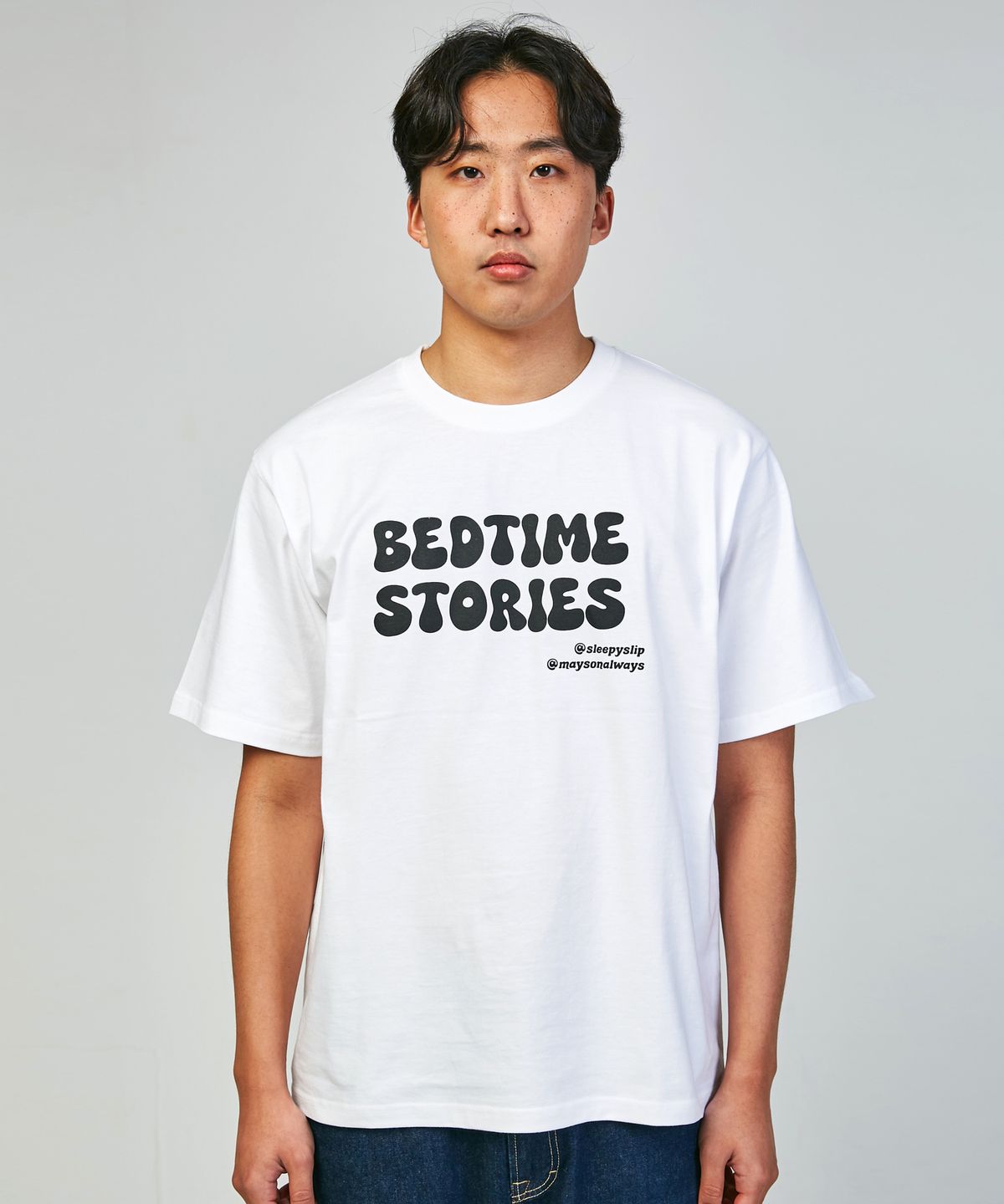 슬리피슬립(SLEEPYSLIP) BEDTIME STORIES WHITE T-SHIRT