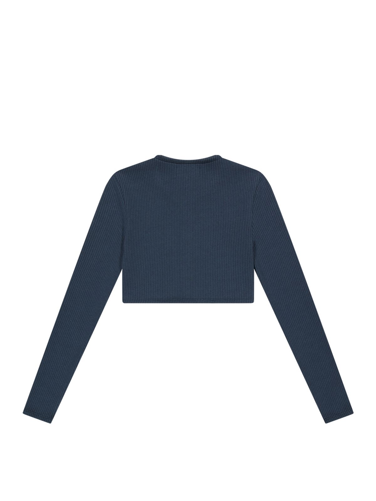 뚜오미오(TUOMIO) HOOK&EYE MINI CARDIGAN [NAVY]