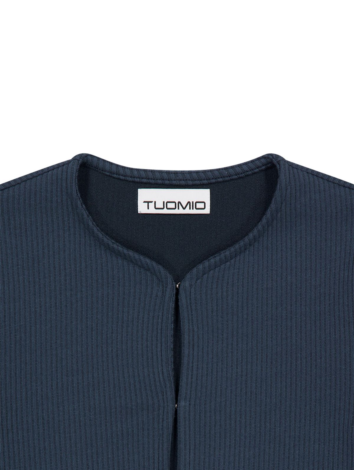 뚜오미오(TUOMIO) HOOK&EYE MINI CARDIGAN [NAVY]