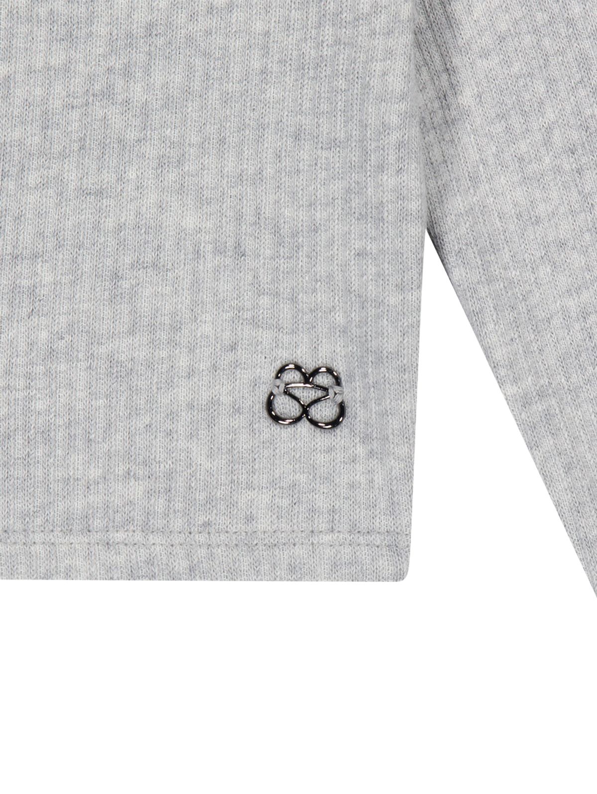 뚜오미오(TUOMIO) HOOK&EYE MINI CARDIGAN [HEATHER GREY]
