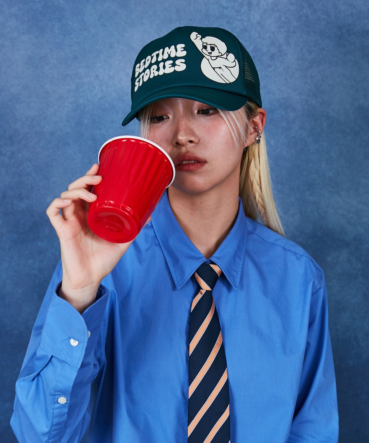 슬리피슬립(SLEEPYSLIP) BEDTIME STORIES GREEN TRUCKER HAT