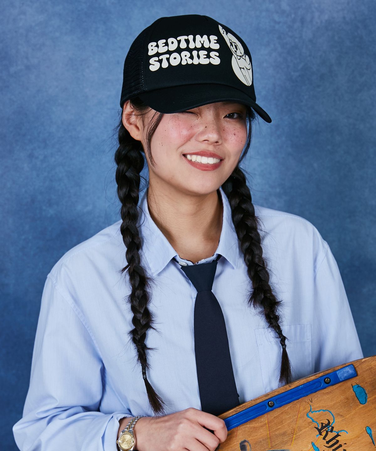 슬리피슬립(SLEEPYSLIP) BEDTIME STORIES BLACK TRUCKER HAT