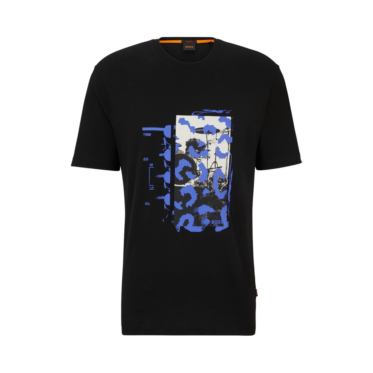 보스(BOSS) 뮤직 스타일 프린트 반팔 티셔츠 50510021_001