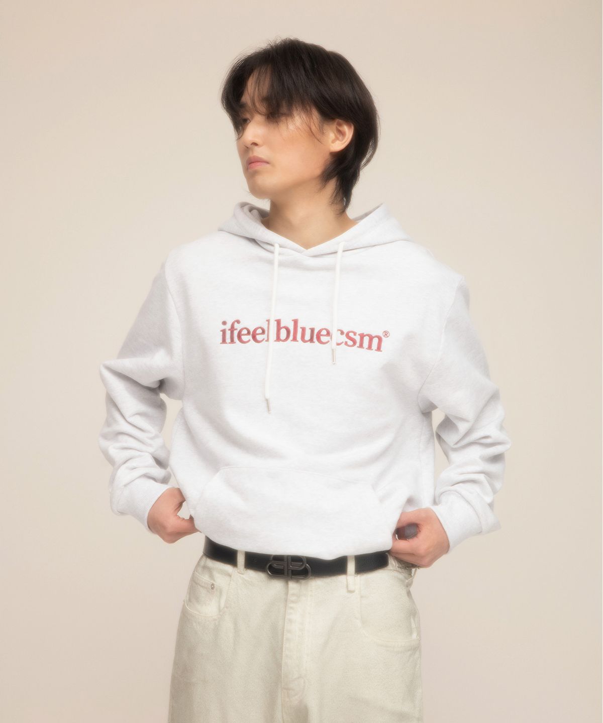 아이필블루씨에스엠(IFEELBLUECSM) Ifeelbluecsm Hoodie Light Grey