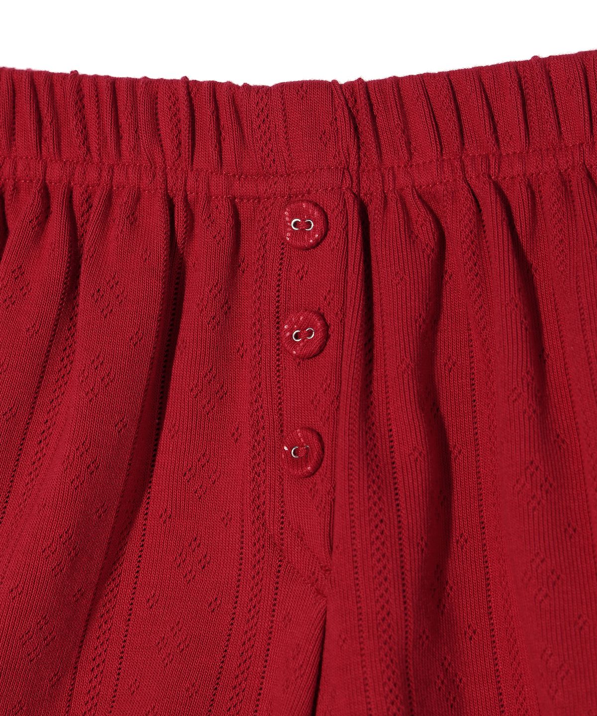 유희(YOUHEE) EYELET SHORTS RED