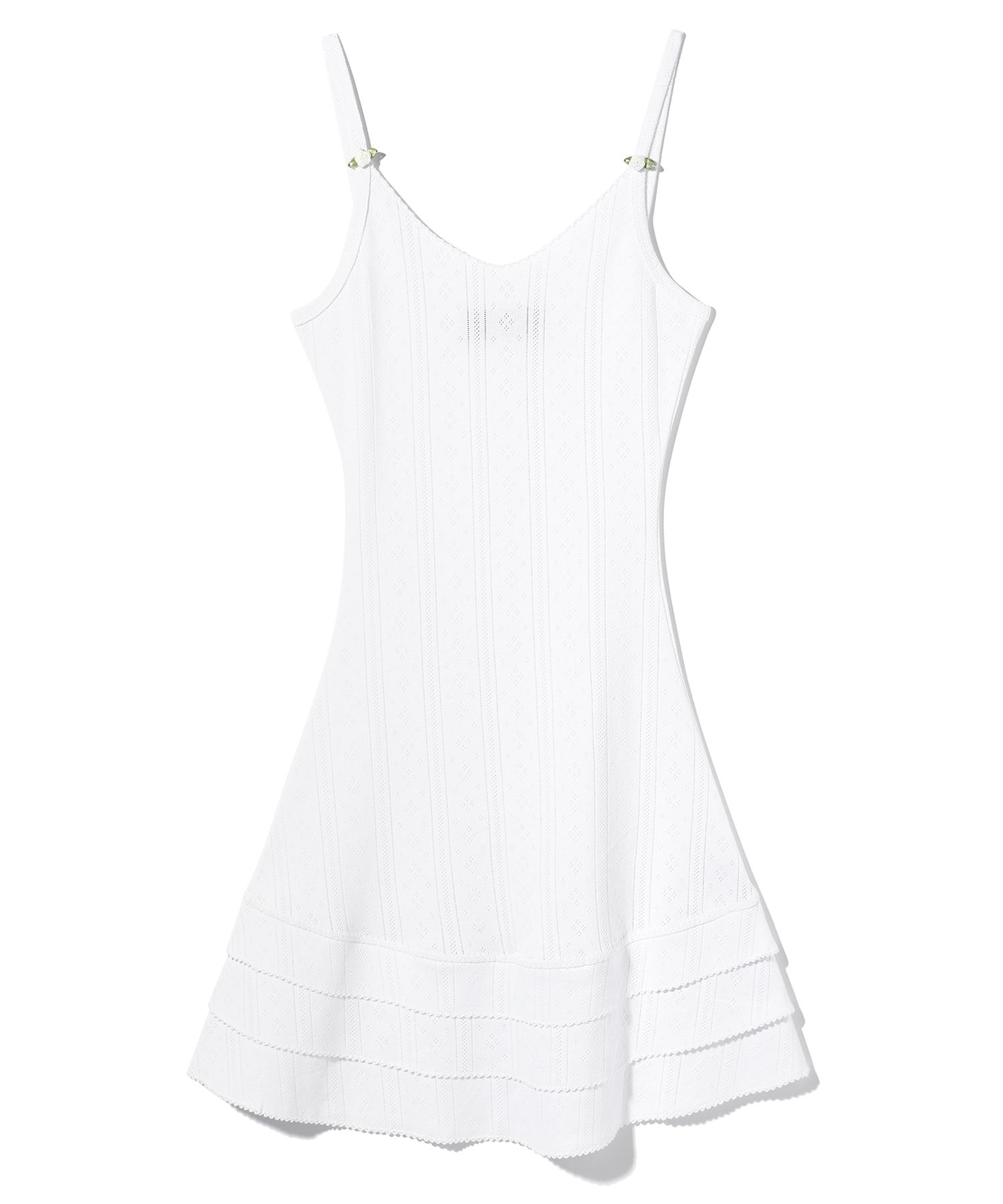 ● YOUHEE ● EYELET FRILL DRESS MUSINSA | YOUHEE EYELET FRILL DRESS WHITE